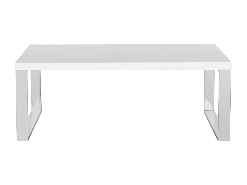 Table d'appoint Blanc & Chrome 60 X 110 X 41.91 cm - Pearla