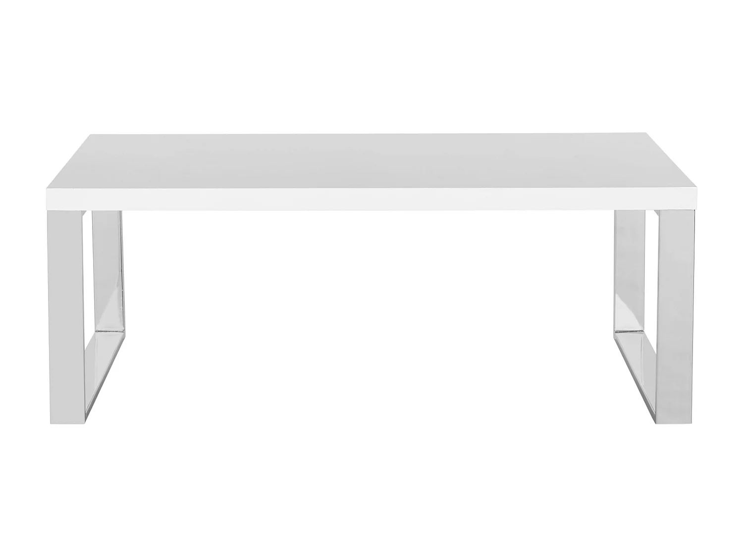 Table d'appoint Blanc & Chrome 60 X 110 X 41.91 cm - Pearla