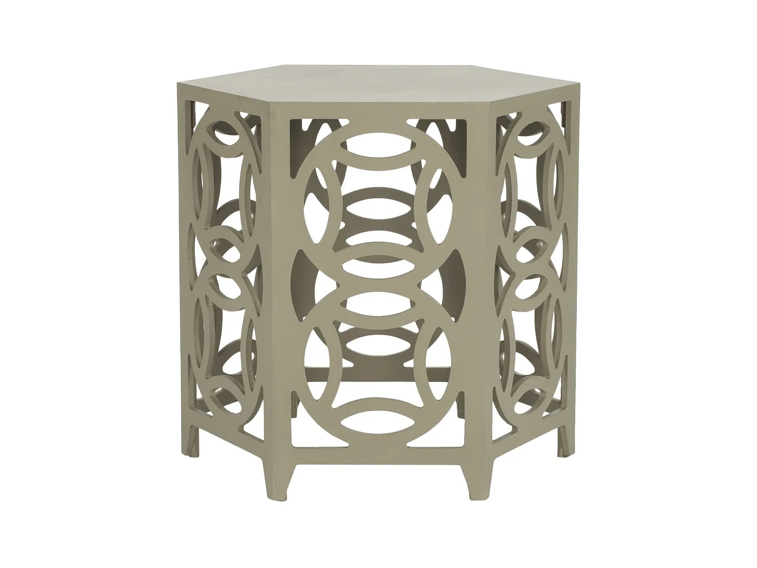 Table d'appoint Taupe perlé 58 X 58 X 56.38 cm - Delores
