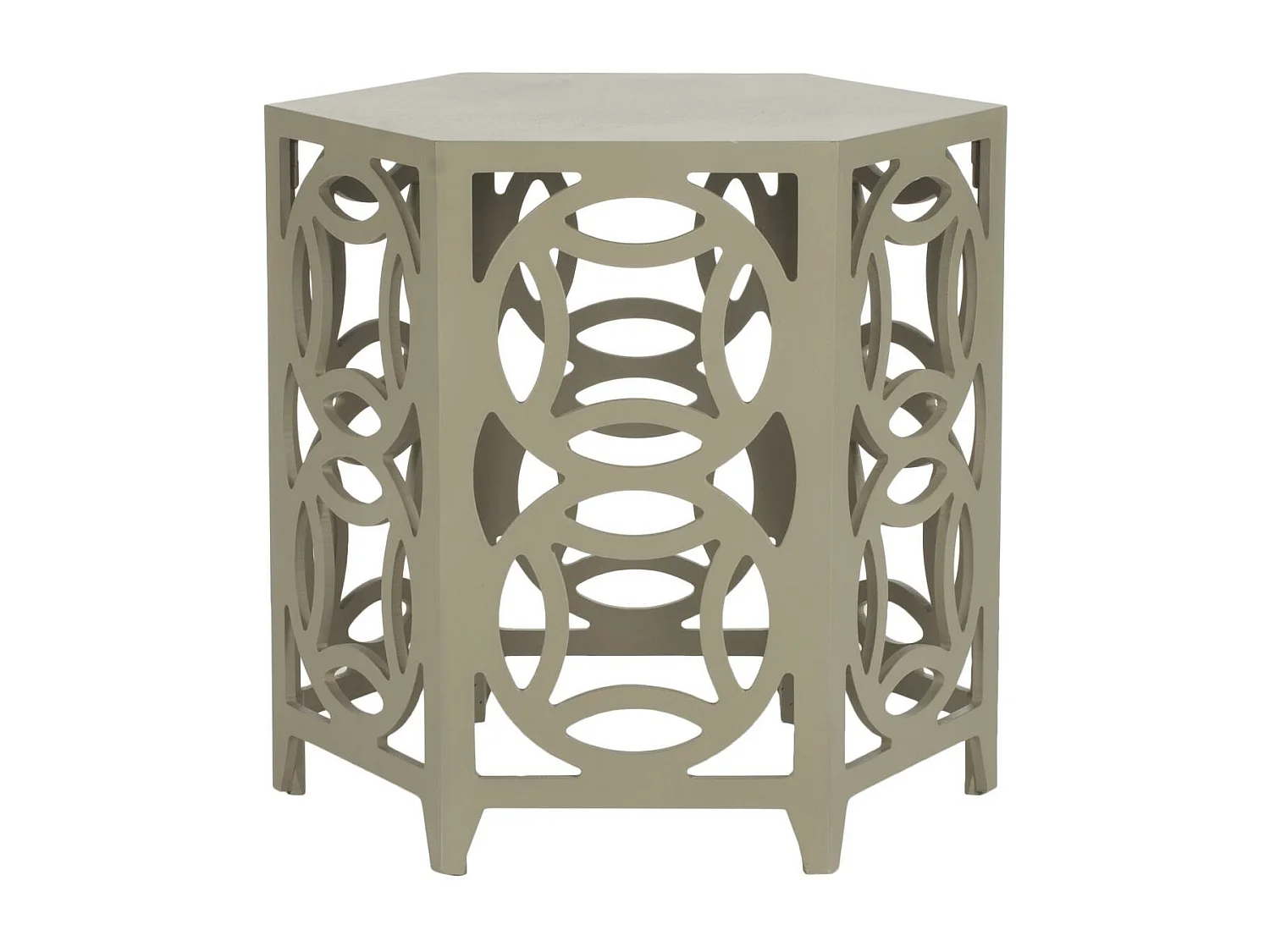 Table d'appoint Taupe perlé 58 X 58 X 56.38 cm - Delores