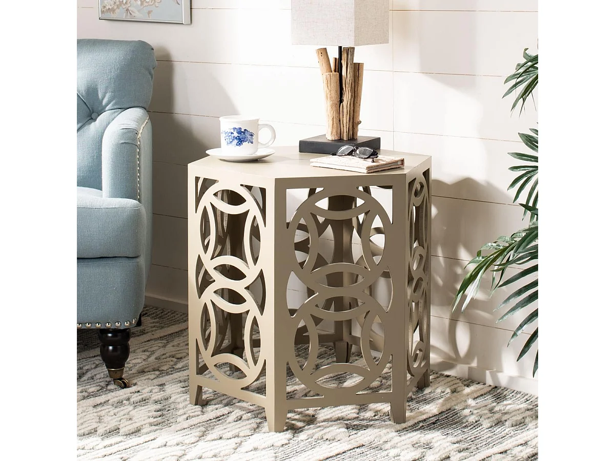 Table d'appoint Taupe perlé 58 X 58 X 56.38 cm - Delores