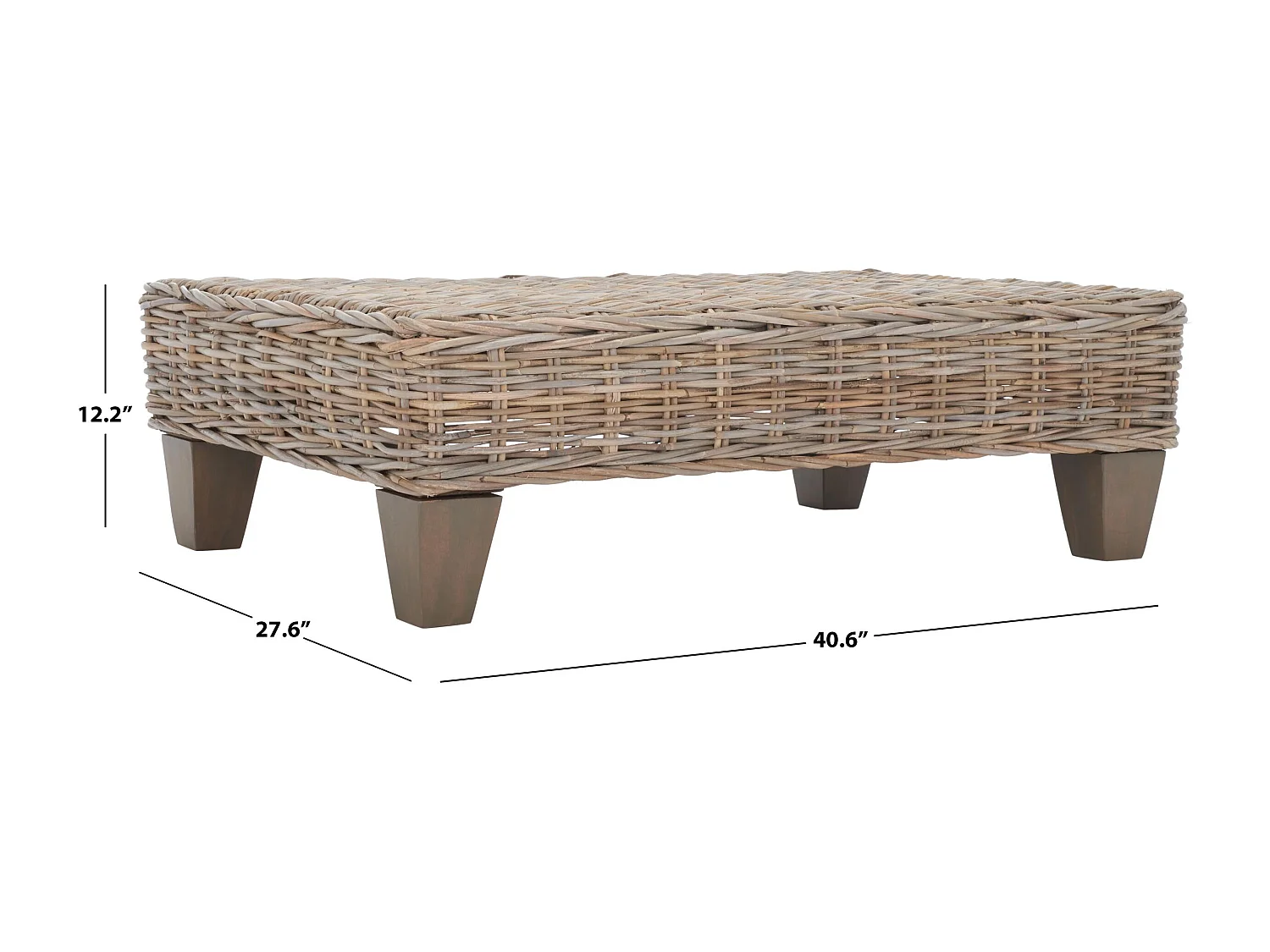 Banc & Ottomane Naturel 69 X 102 X 30.48 cm - Chessie