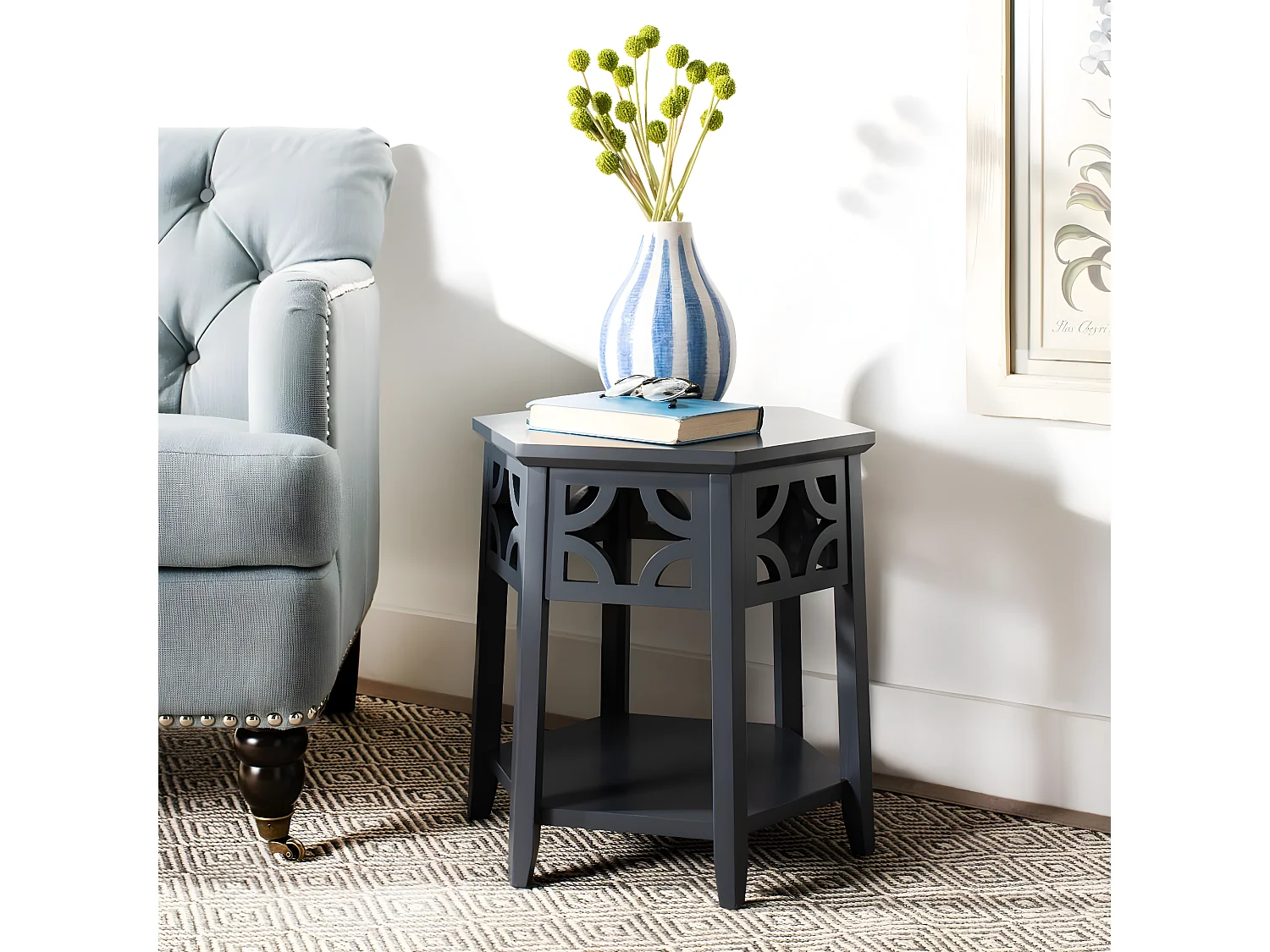 Table d'appoint Gris anthracite 46 X 46 X 45.97 cm - Manilla