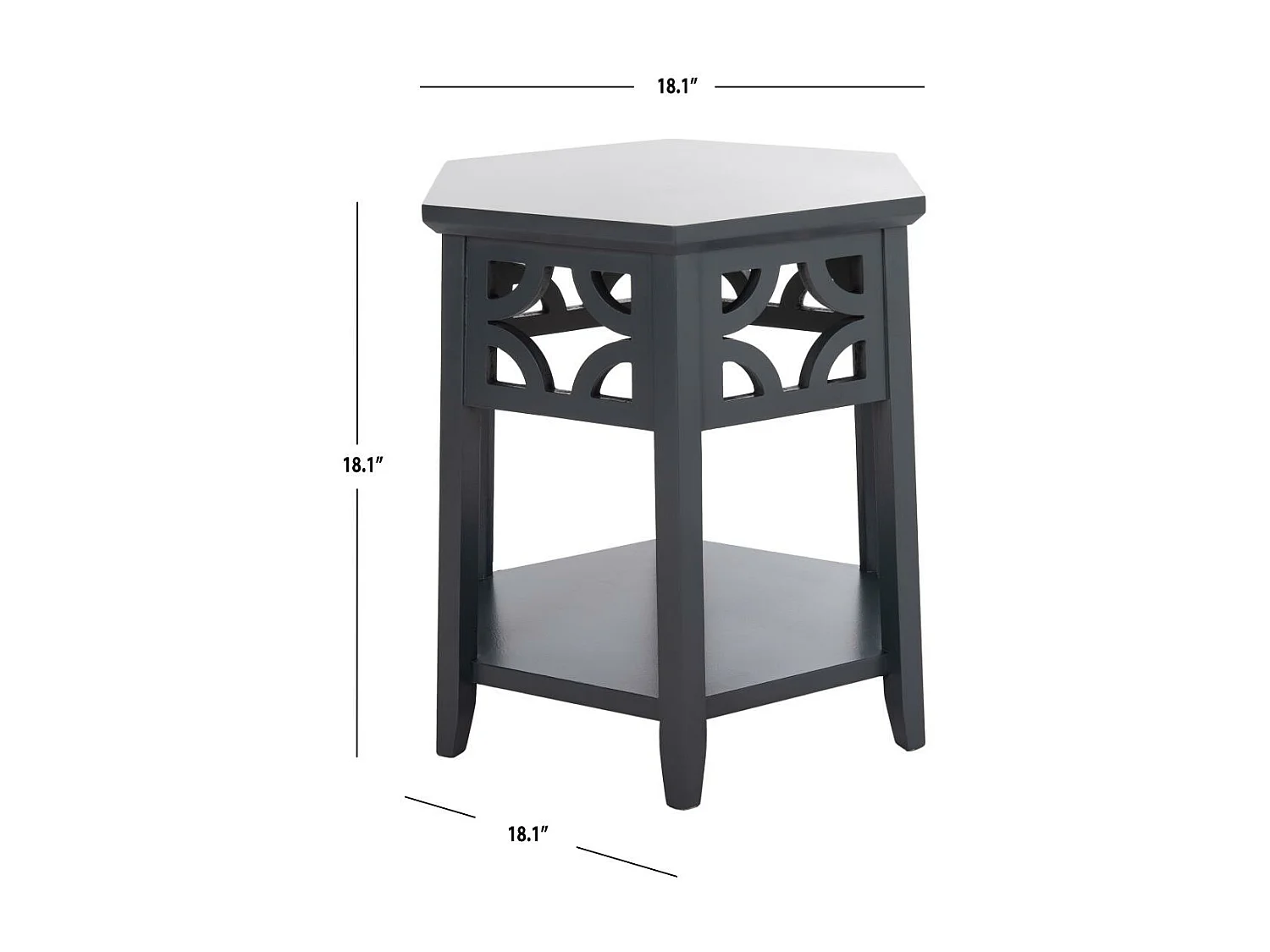 Table d'appoint Gris anthracite 46 X 46 X 45.97 cm - Manilla