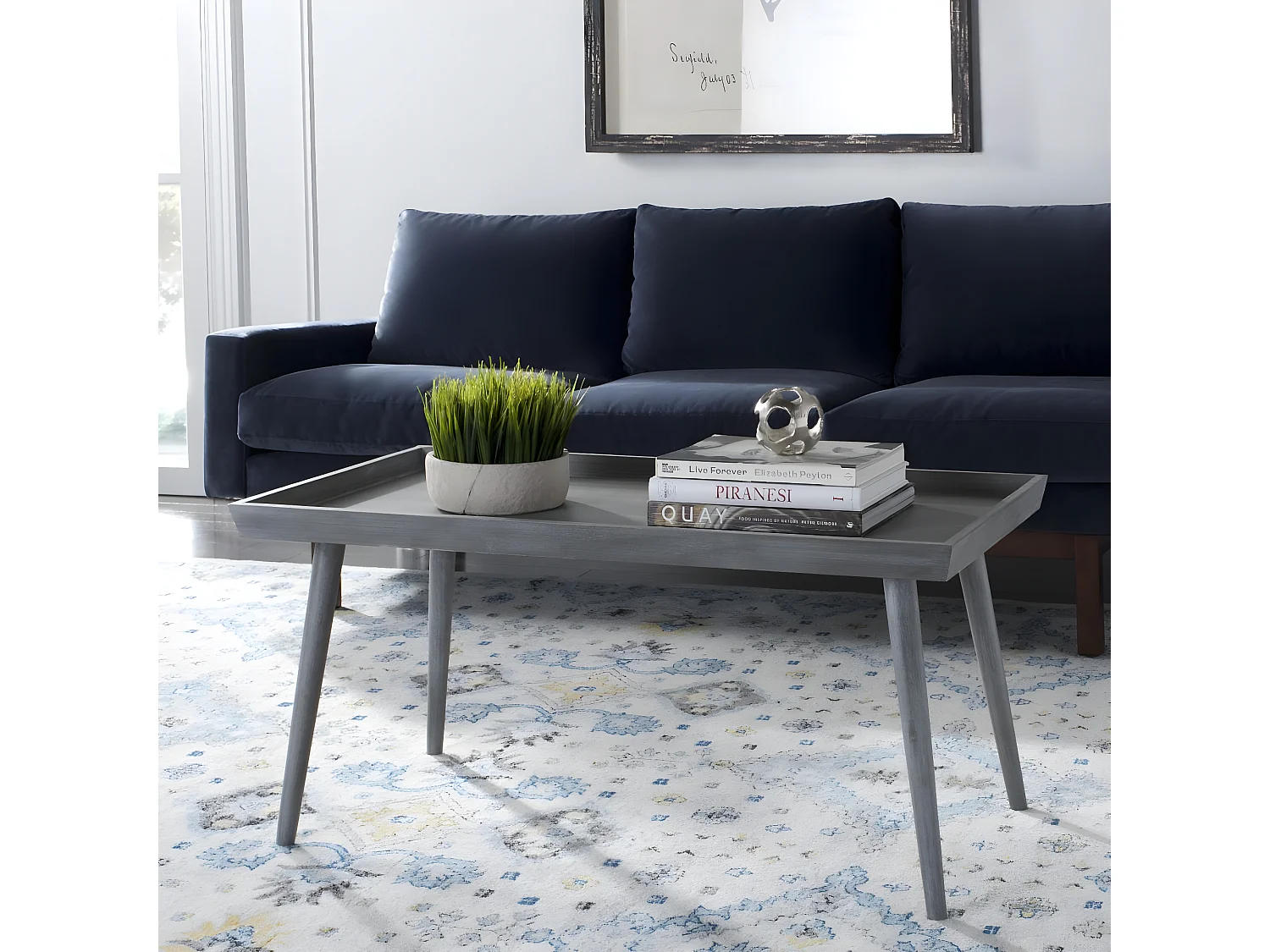 Table d'appoint Ardoise & Gris 55 X 106 X 48.26 cm - Evia