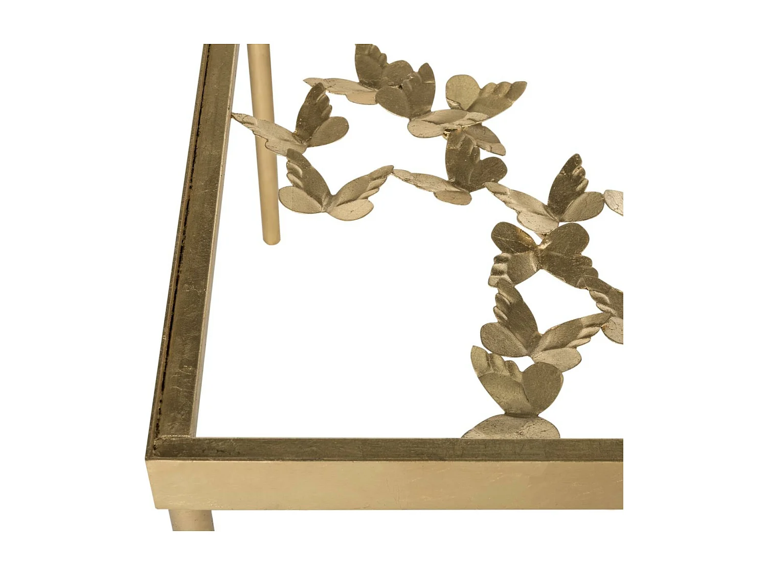 Table d'appoint Or et transparent 61 X 122 X 45.21 cm - Rutha