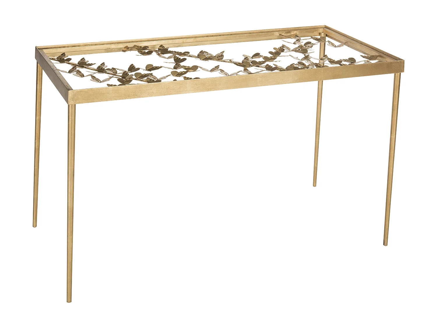 Table d'appoint Or et transparent 61 X 122 X 45.21 cm - Rutha