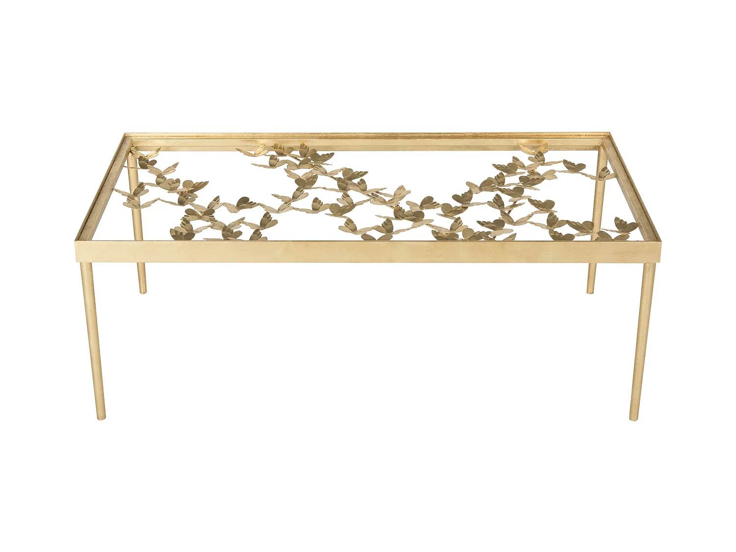 Table d'appoint Or et transparent 61 X 122 X 45.21 cm - Rutha