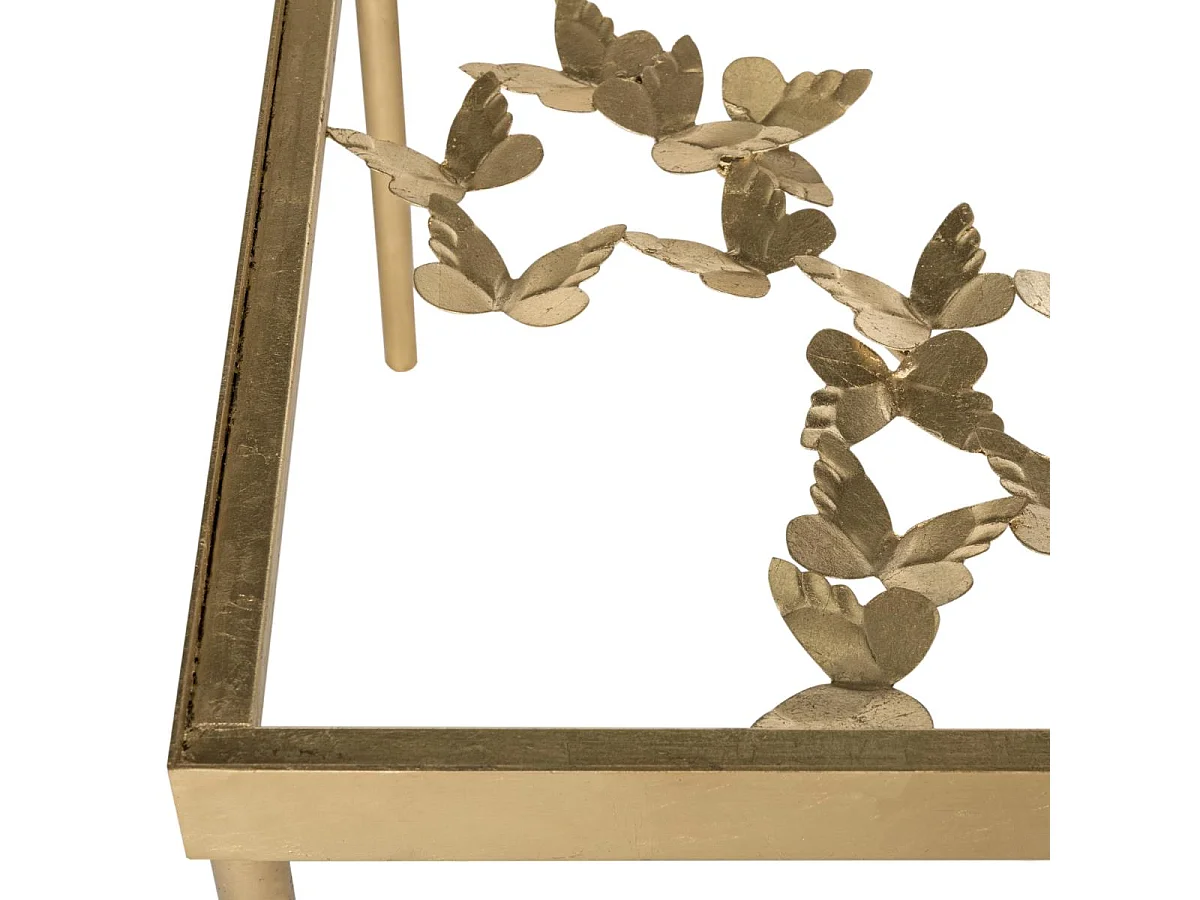 Table d'appoint Or et transparent 61 X 122 X 45.21 cm - Rutha