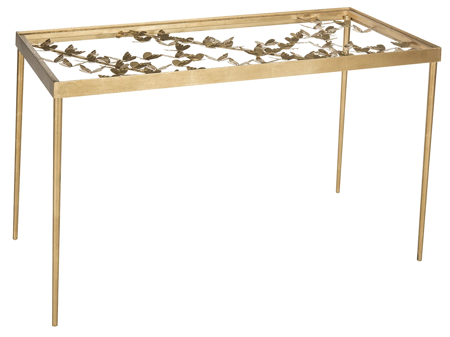 Table d'appoint Or et transparent 61 X 122 X 45.21 cm - Rutha