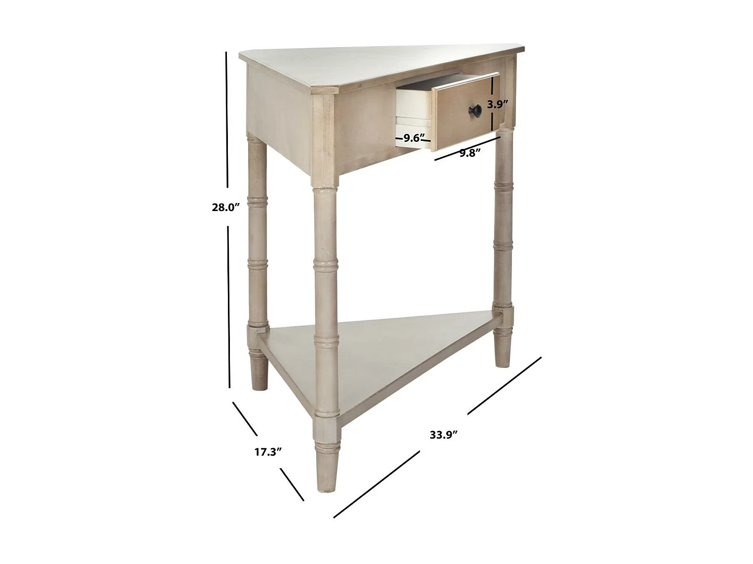 Table d'appoint Gris Vintage 44 X 86 X 71.12 cm - Ilene