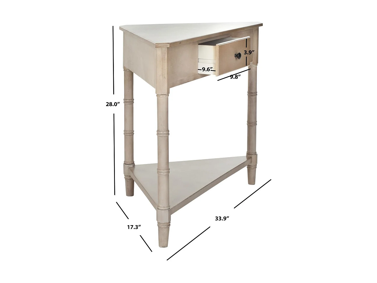 Table d'appoint Gris Vintage 44 X 86 X 71.12 cm - Ilene