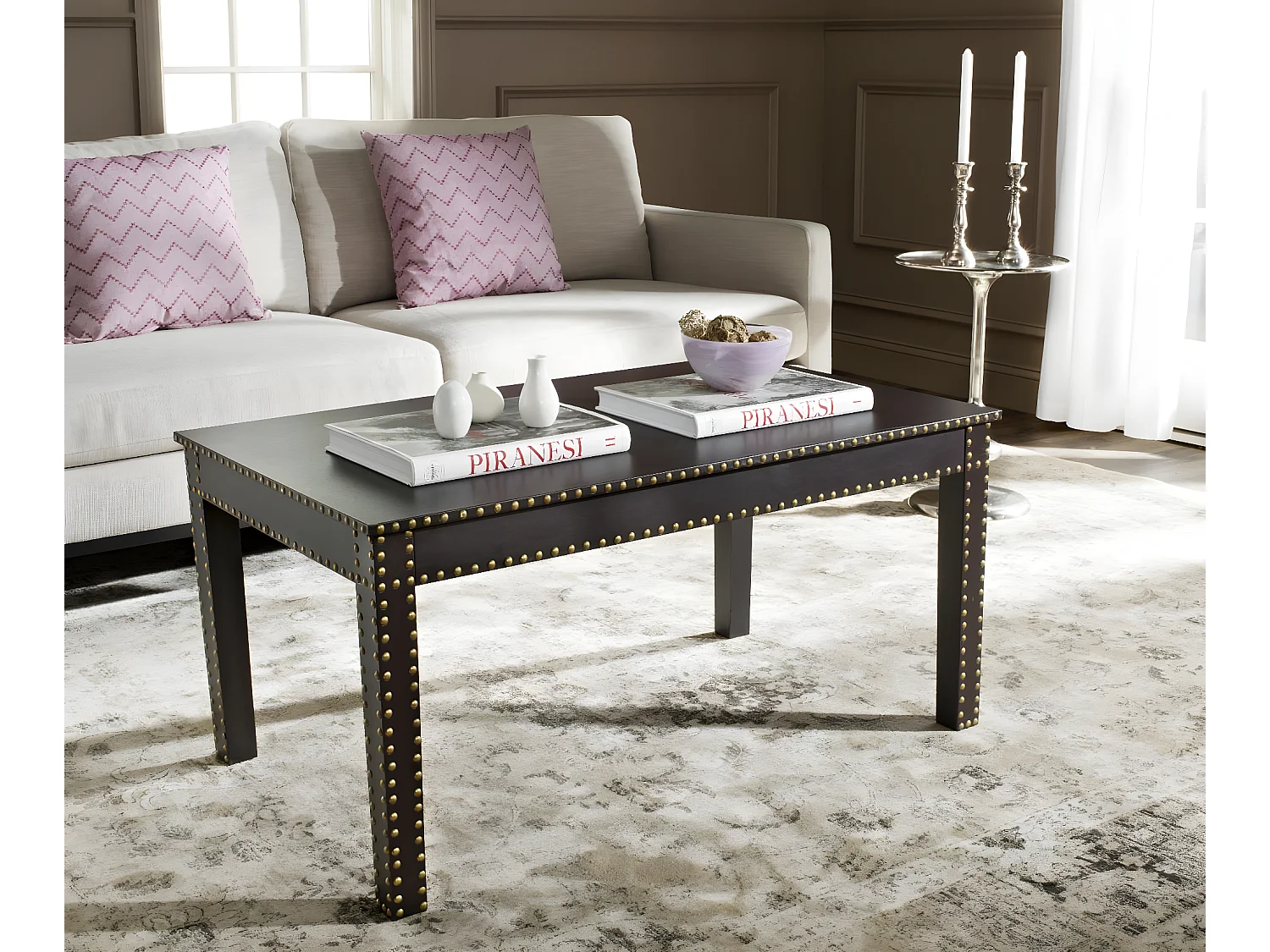 Table d'appoint Marron foncé 99 X 59 X 48.26 cm - Jeannine