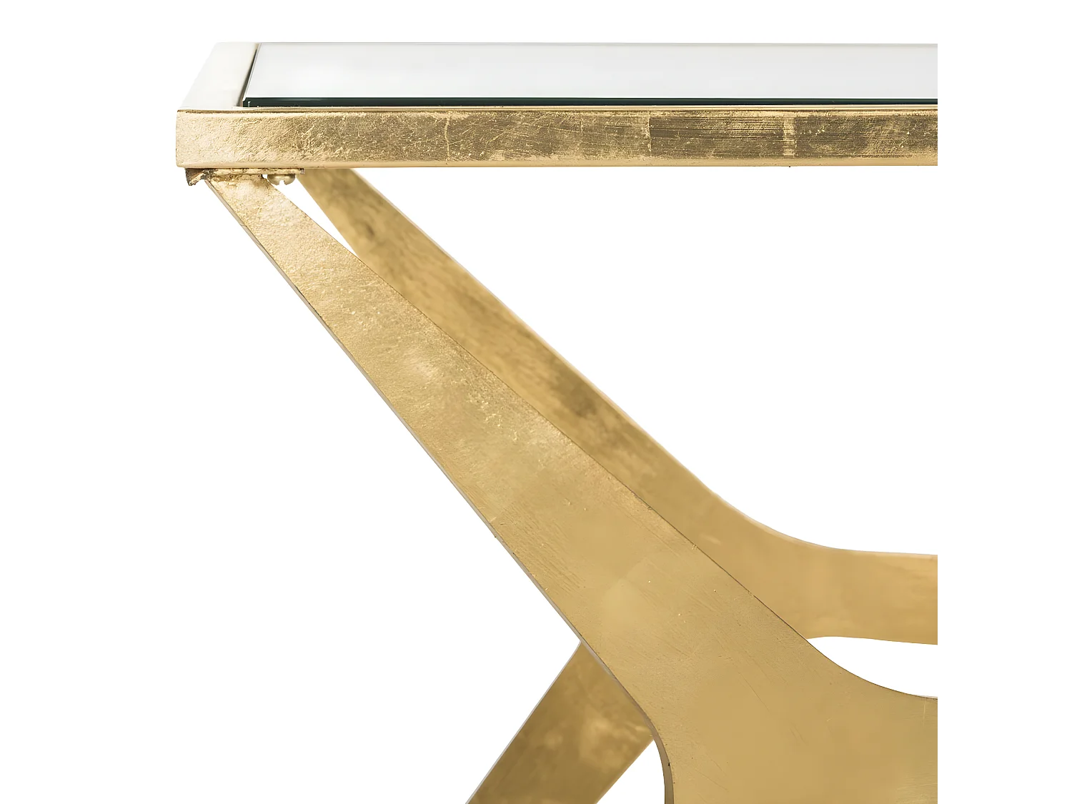 Table d'appoint Or et transparent 50 X 130 X 50.29 cm - Lady