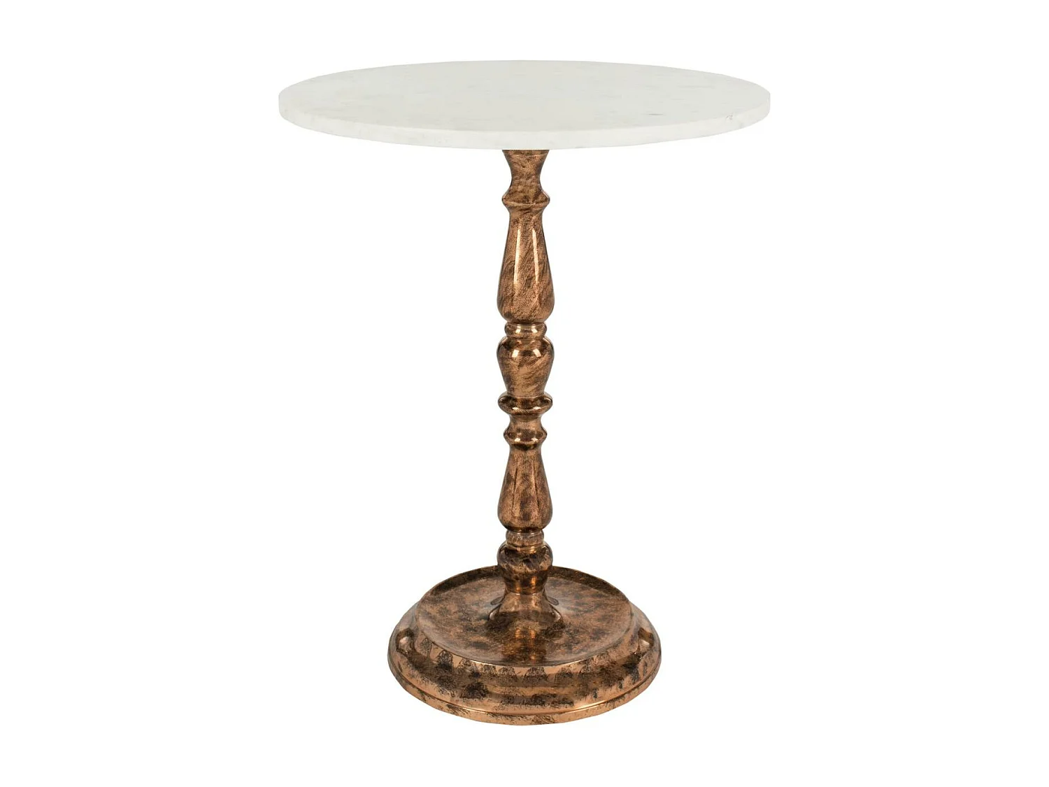 Table d'appoint Cuivre antique et blanc 50 X 50 X 60.96 cm - Isla
