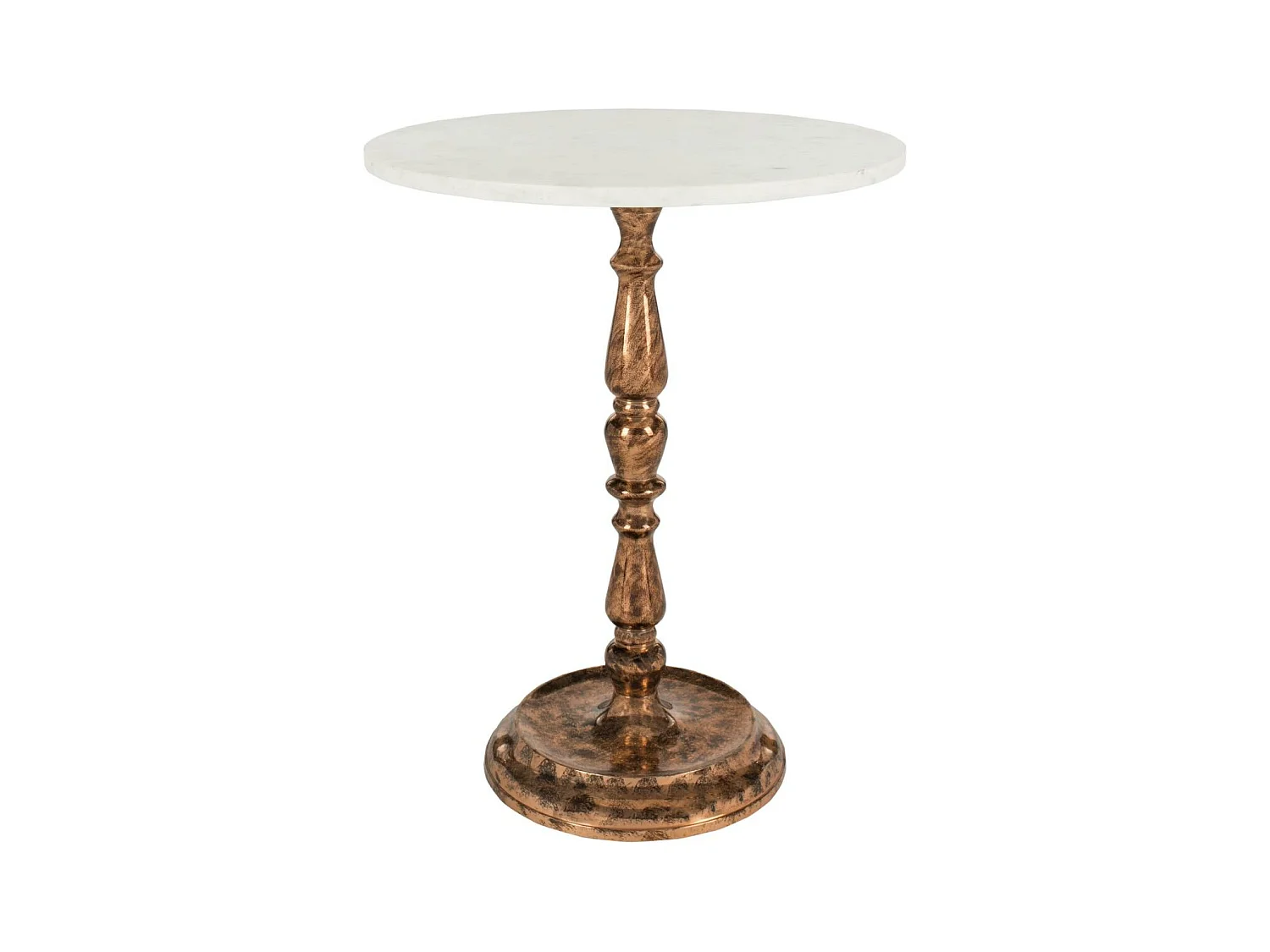 Table d'appoint Cuivre antique et blanc 50 X 50 X 60.96 cm - Isla