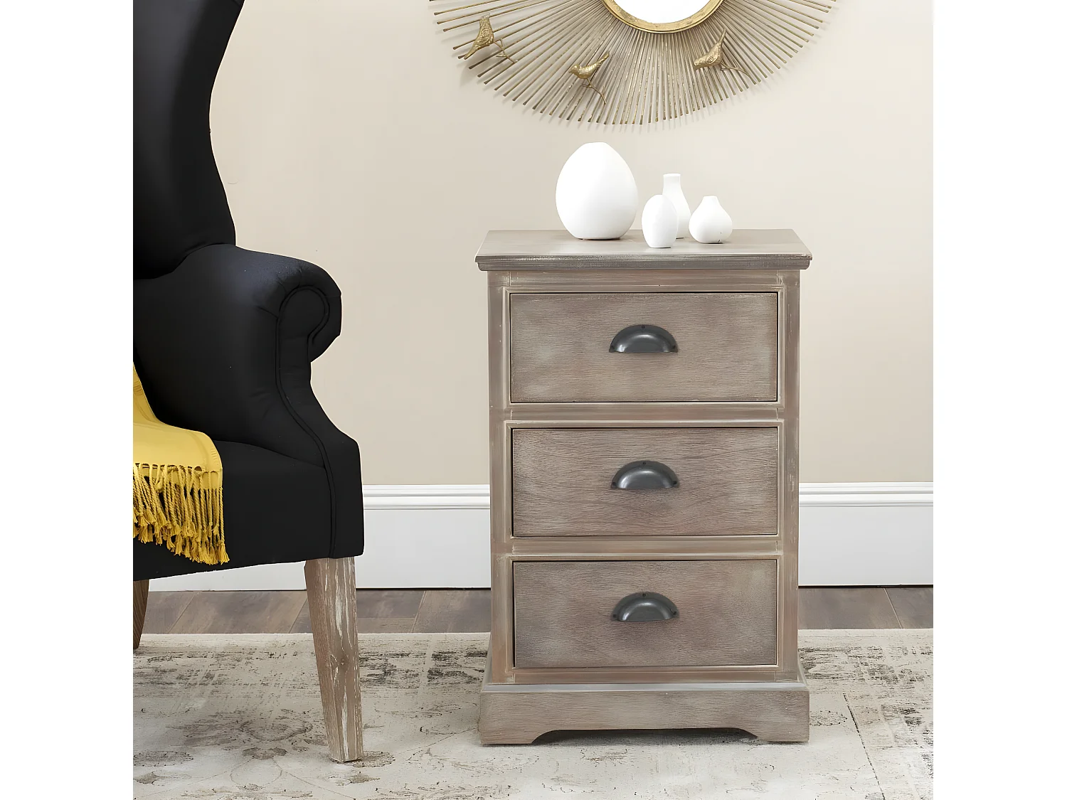 Table d'appoint Gris 35 X 45 X 66.04 cm - Aleen