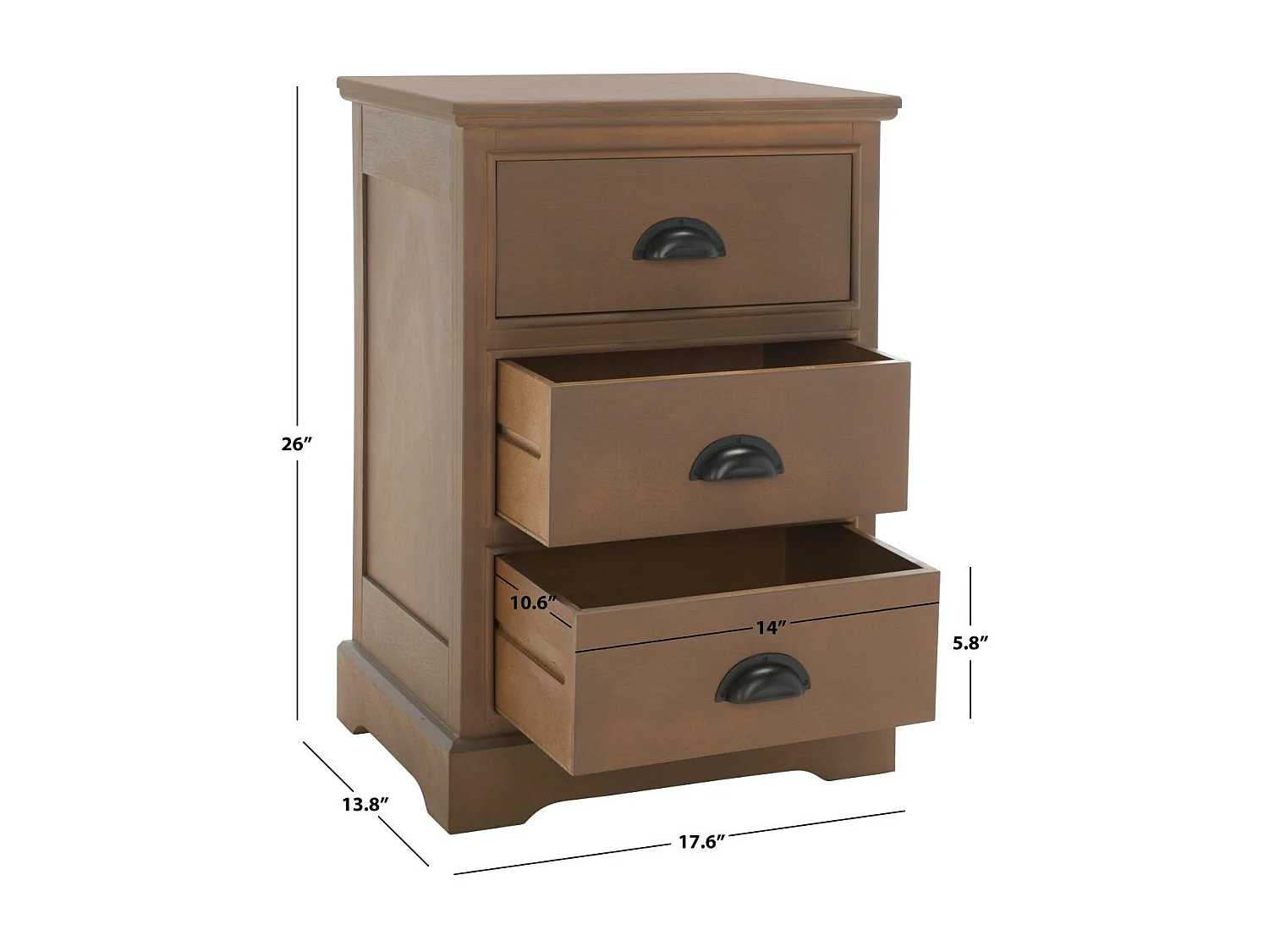 Table d'appoint Gris 35 X 45 X 66.04 cm - Aleen