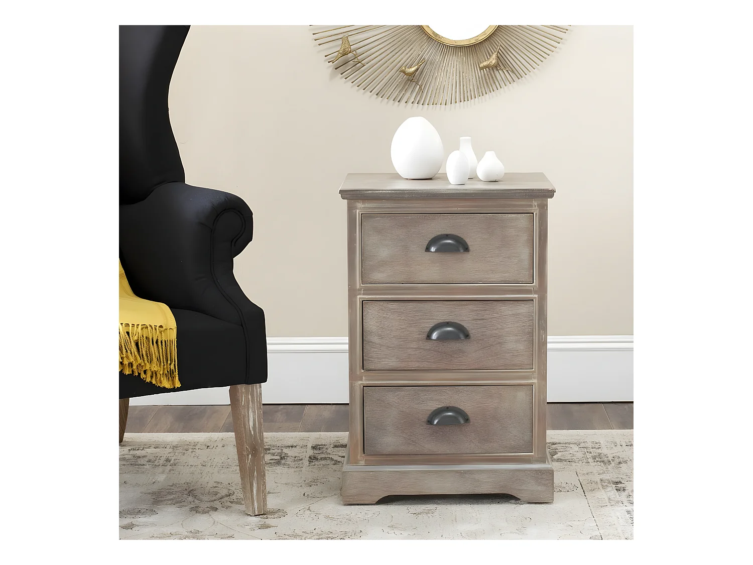 Table d'appoint Gris 35 X 45 X 66.04 cm - Aleen