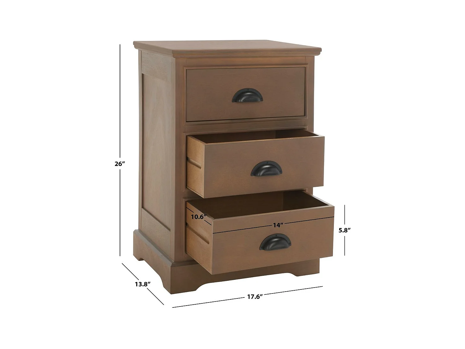 Table d'appoint Gris 35 X 45 X 66.04 cm - Aleen