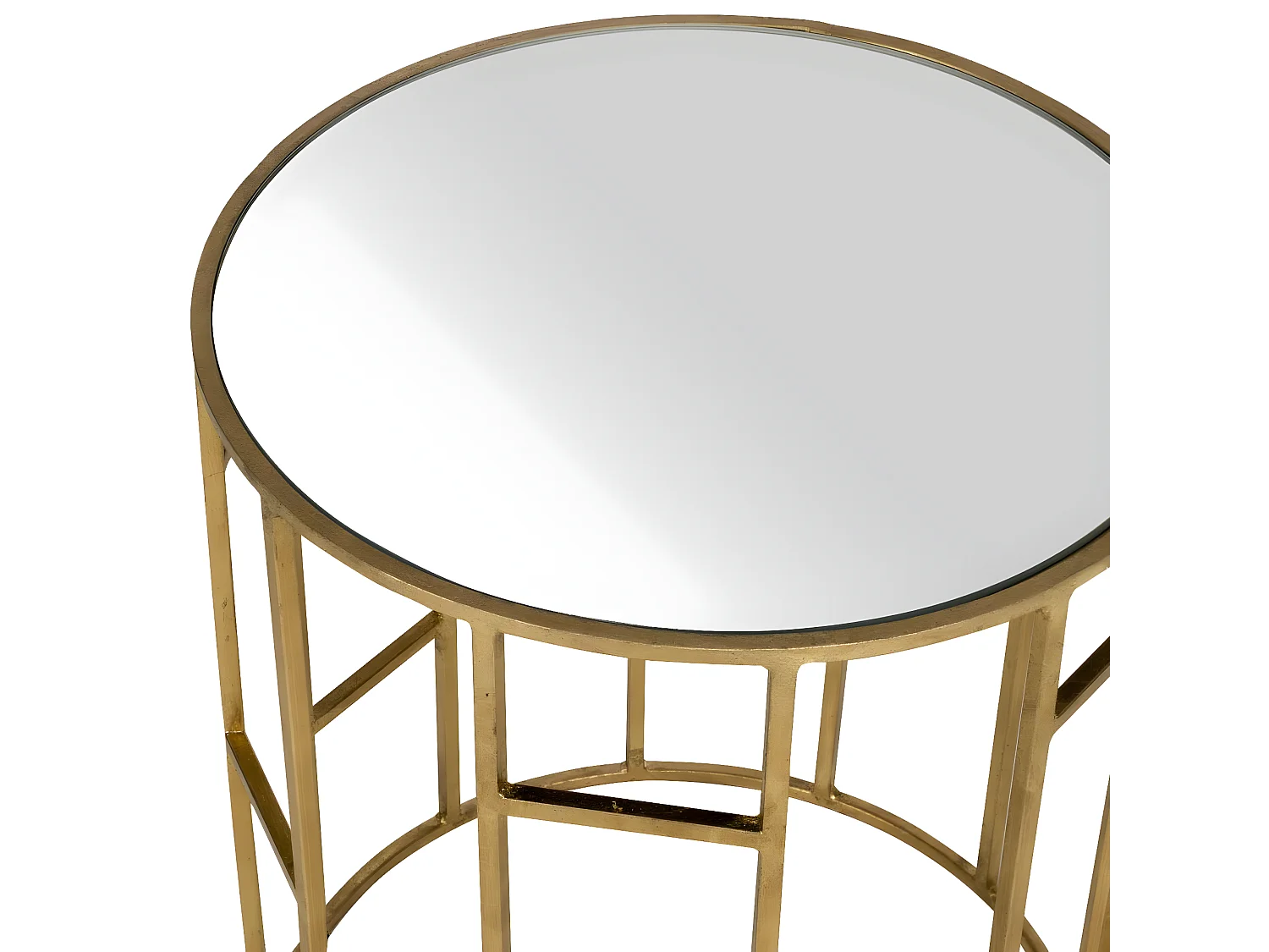 Table d'appoint Or et miroir 44 X 44 X 53.34 cm - Lockie