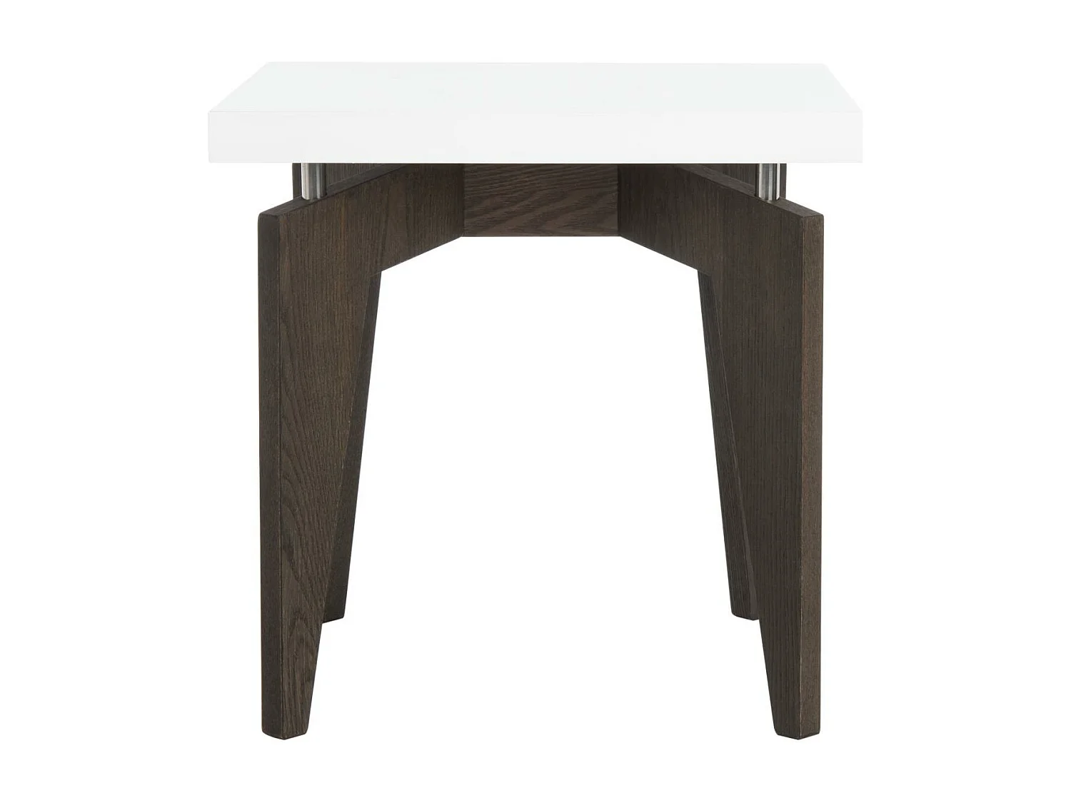 Table d'appoint Blanc & brun foncé 50 X 50 X 49.78 cm - Mossie