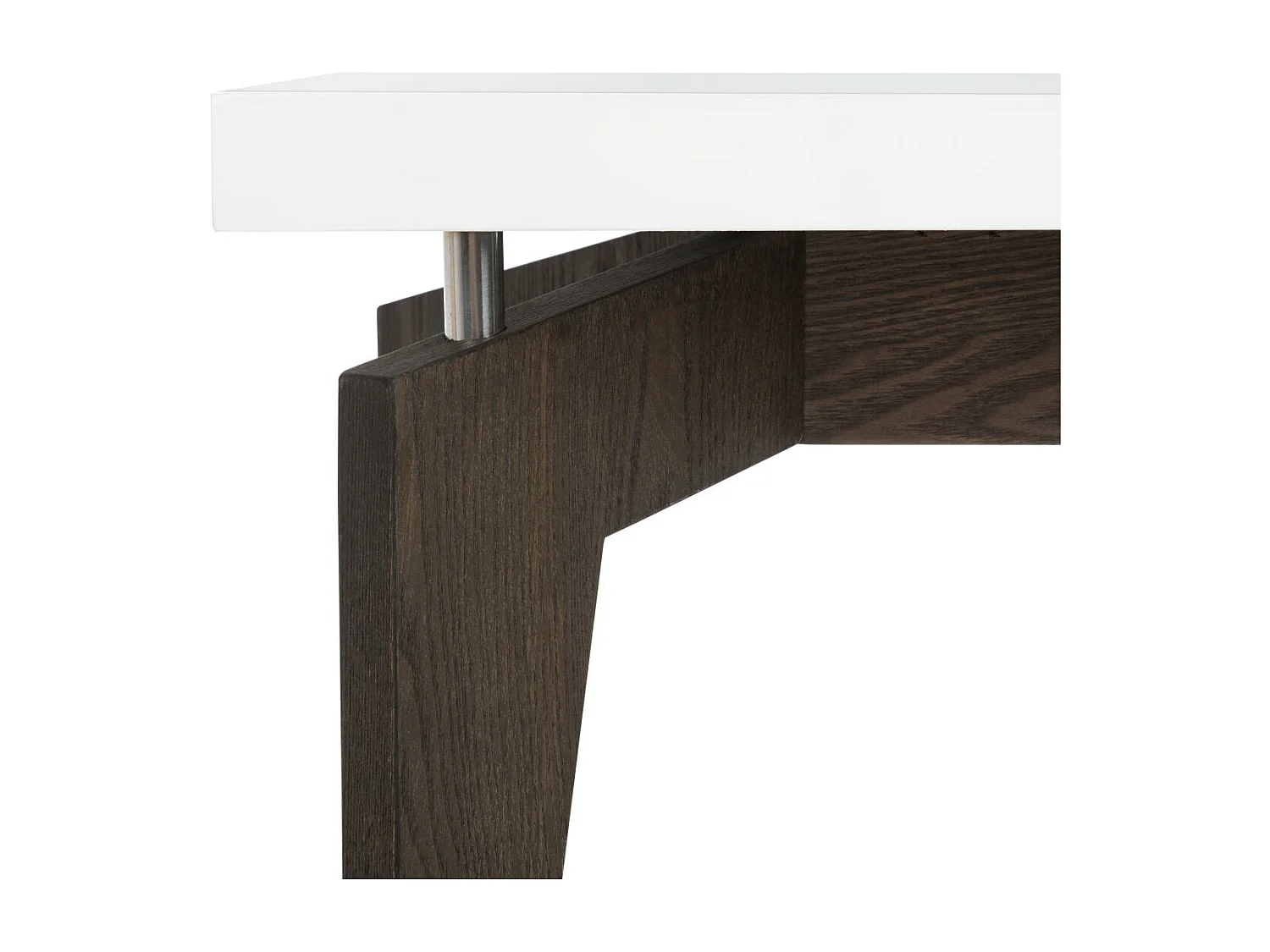 Table d'appoint Blanc & brun foncé 50 X 50 X 49.78 cm - Mossie