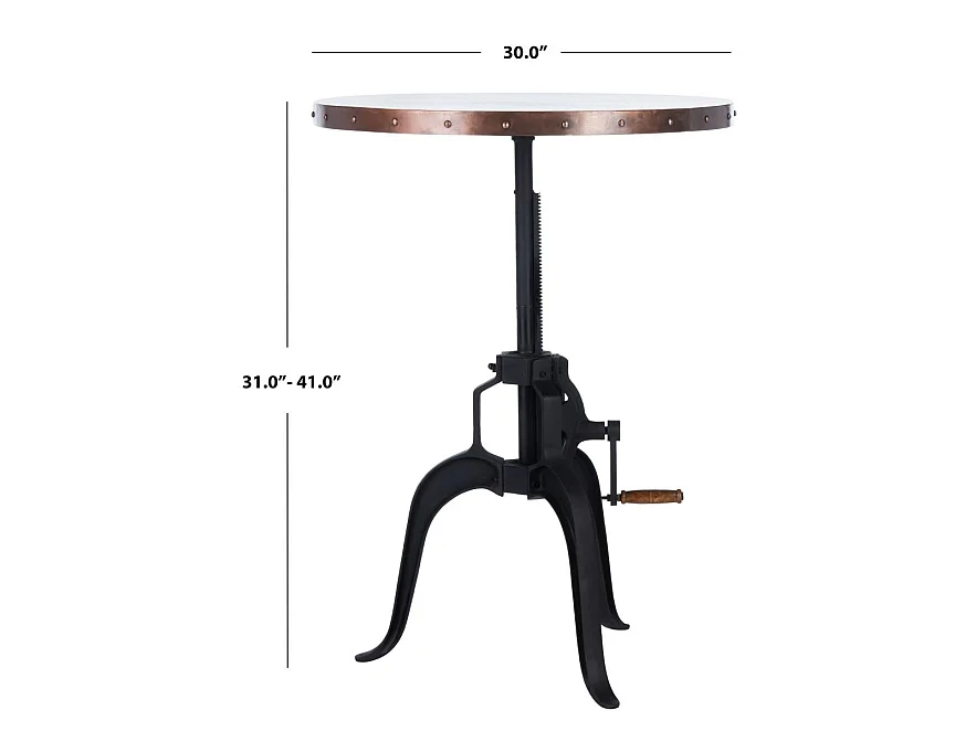Table d'appoint Noir et cuivre 76 X 76 X 78.74 cm - Josefina