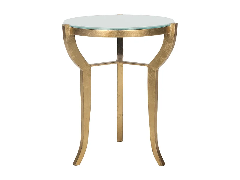 Table d'appoint Or et blanc 42 X 42 X 52.07 cm - Junia