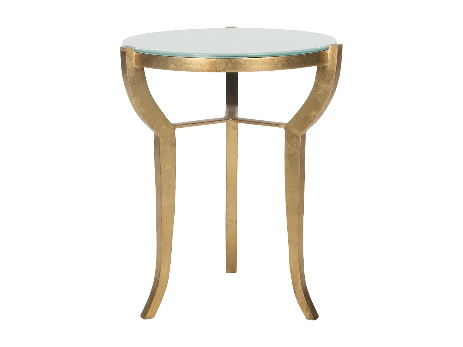 Table d'appoint Or et blanc 42 X 42 X 52.07 cm - Junia