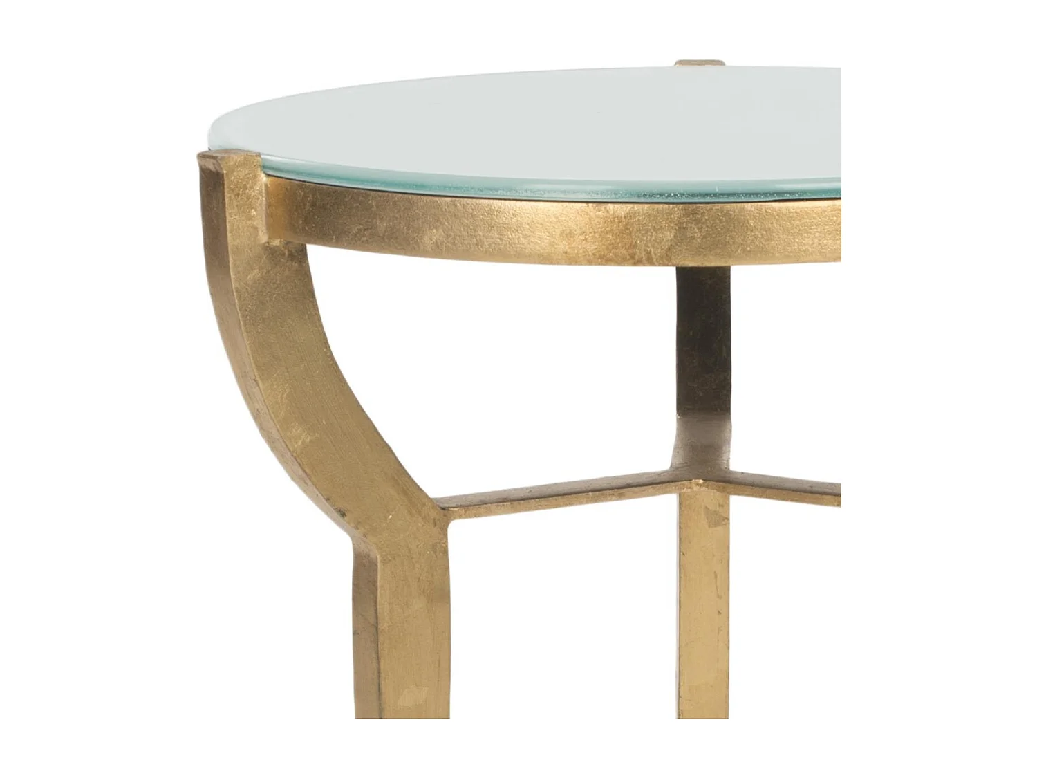Table d'appoint Or et blanc 42 X 42 X 52.07 cm - Junia