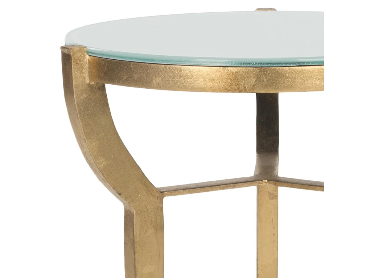 Table d'appoint Or et blanc 42 X 42 X 52.07 cm - Junia