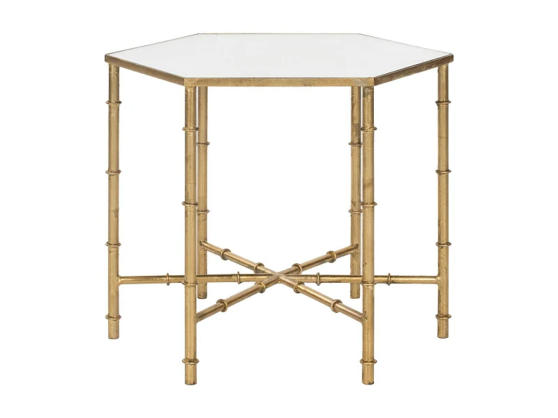 Table d'appoint Or et miroir 44 X 51 X 43.18 cm - Bea