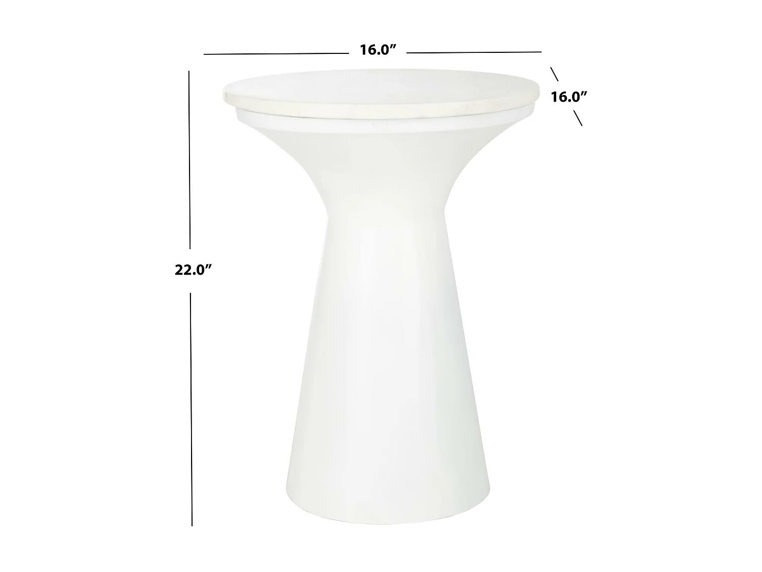 Table d'appoint Blanc 69 X 69 X 55.88 cm - Lulla