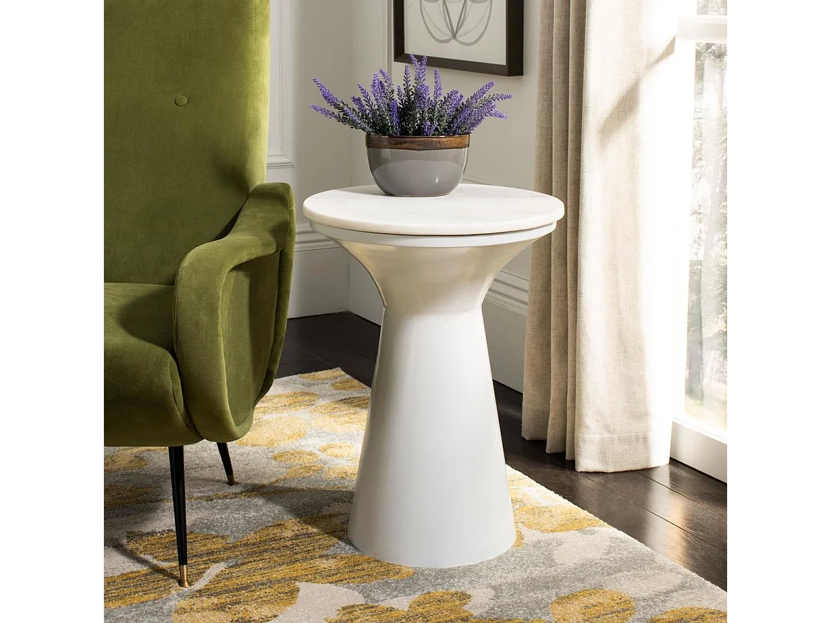 Table d'appoint Blanc 69 X 69 X 55.88 cm - Lulla
