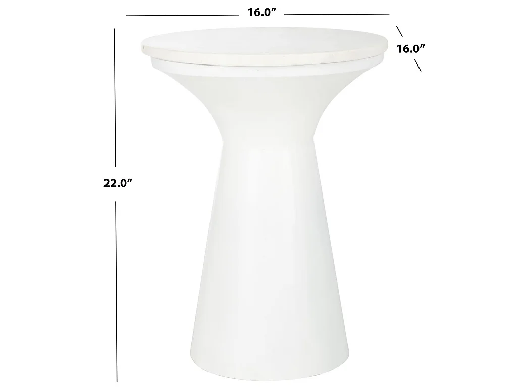 Table d'appoint Blanc 69 X 69 X 55.88 cm - Lulla