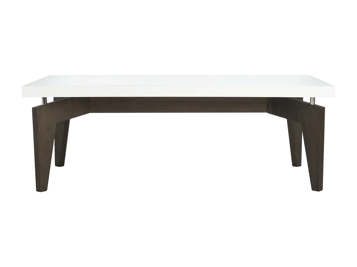 Table d'appoint Blanc & brun foncé 60 X 110 X 38.1 cm - Vergie