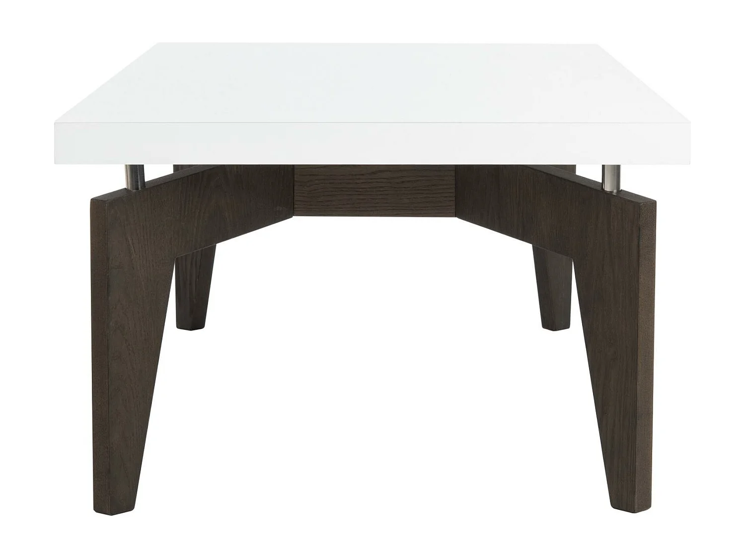 Table d'appoint Blanc & brun foncé 60 X 110 X 38.1 cm - Vergie