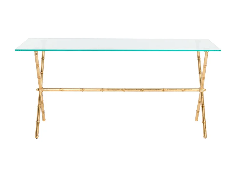Table d'appoint Or et transparent 53 X 95 X 43.18 cm - Felicie