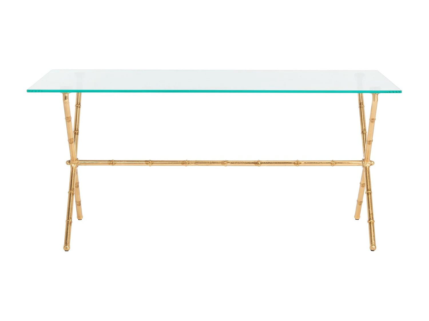 Table d'appoint Or et transparent 53 X 95 X 43.18 cm - Felicie