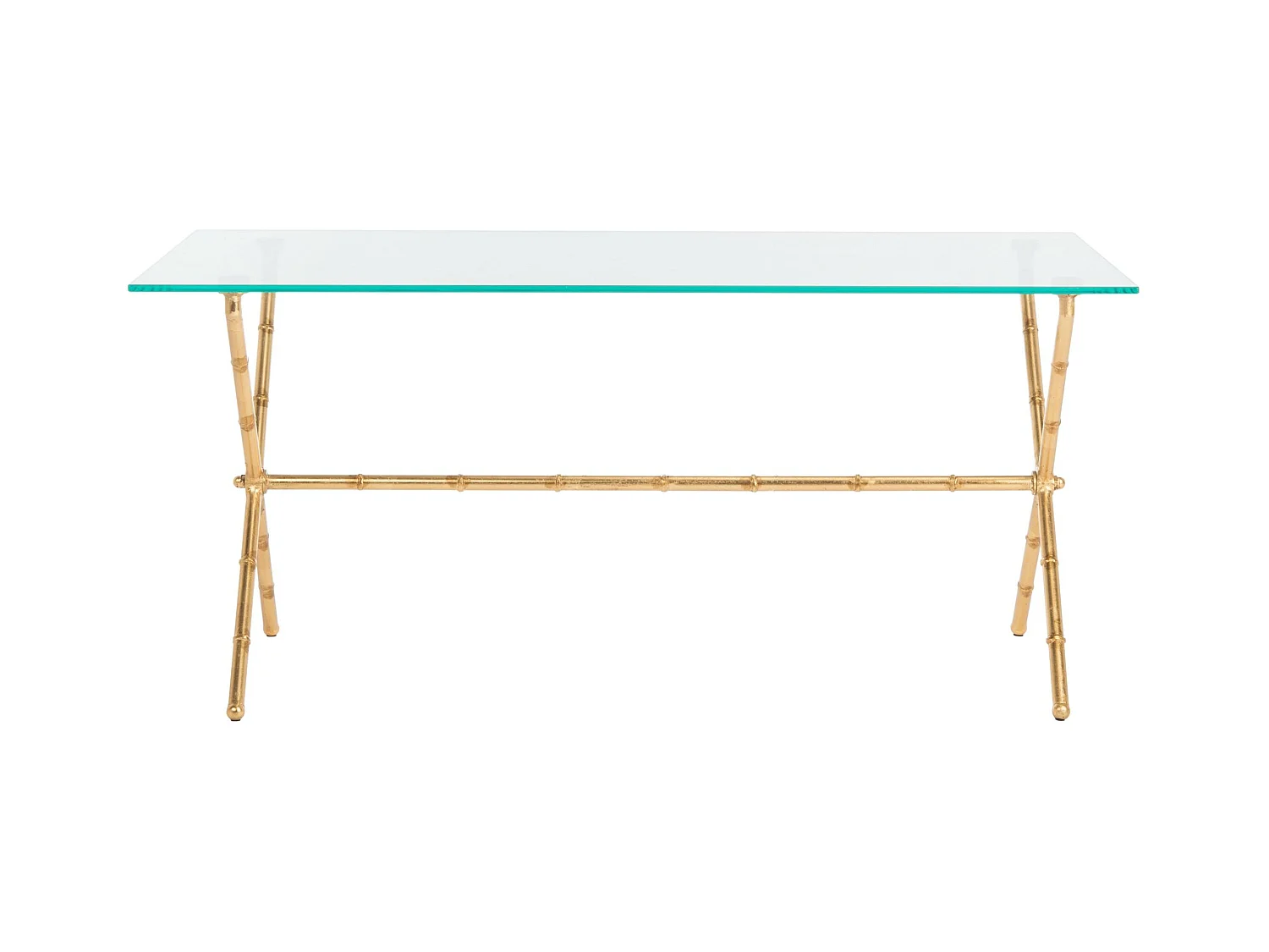 Table d'appoint Or et transparent 53 X 95 X 43.18 cm - Felicie
