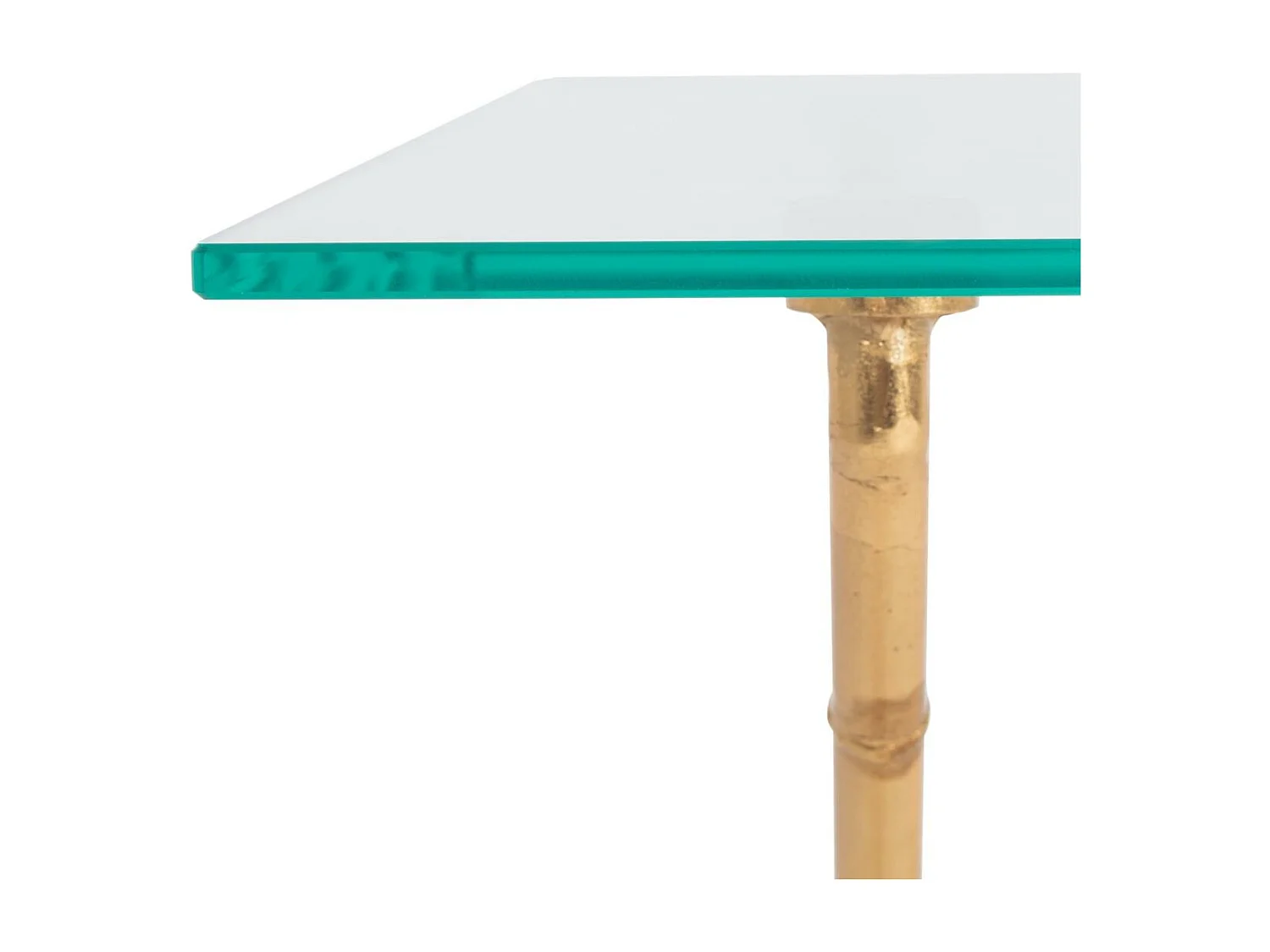 Table d'appoint Or et transparent 53 X 95 X 43.18 cm - Felicie