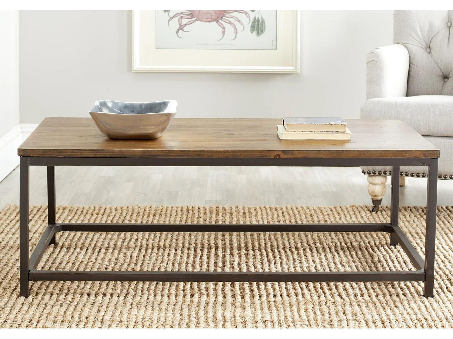 Table d'appoint Pin brun 61 X 122 X 44.95 cm - Isobel