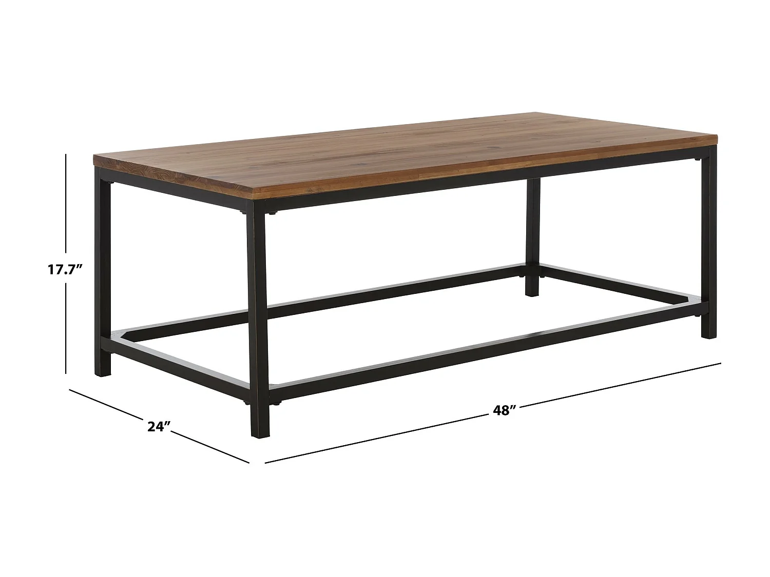 Table d'appoint Pin brun 61 X 122 X 44.95 cm - Isobel
