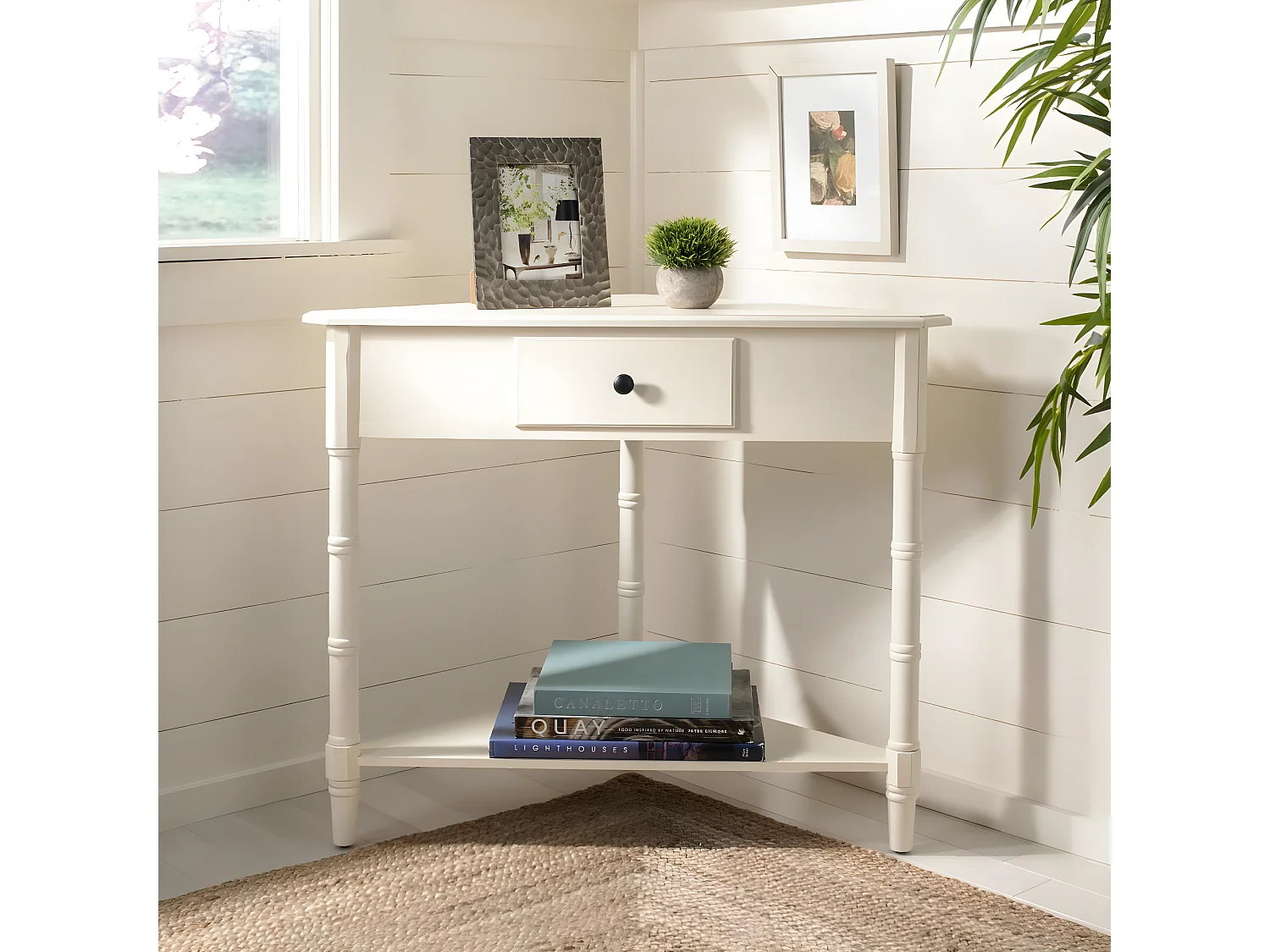 Table d'appoint Distressed & Cream 44 X 86 X 71.12 cm - Ilene