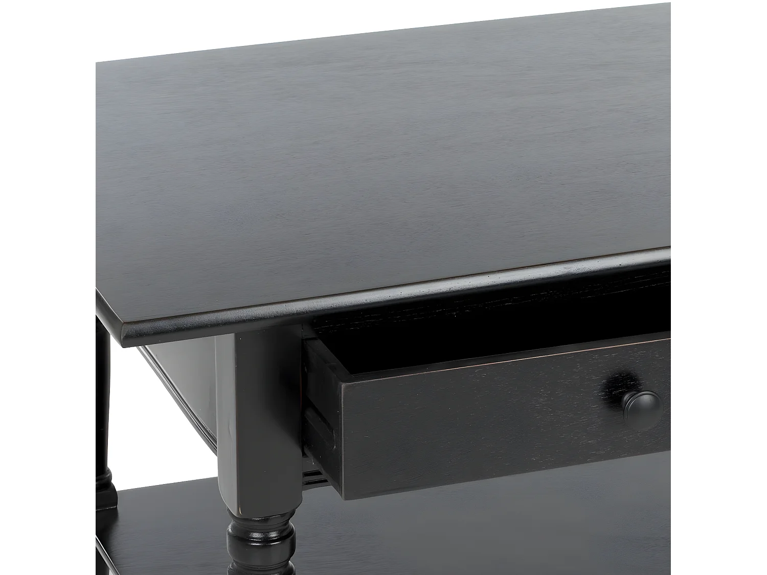Table d'appoint Distressed & Black 55 X 106 X 46.99 cm - Marybelle