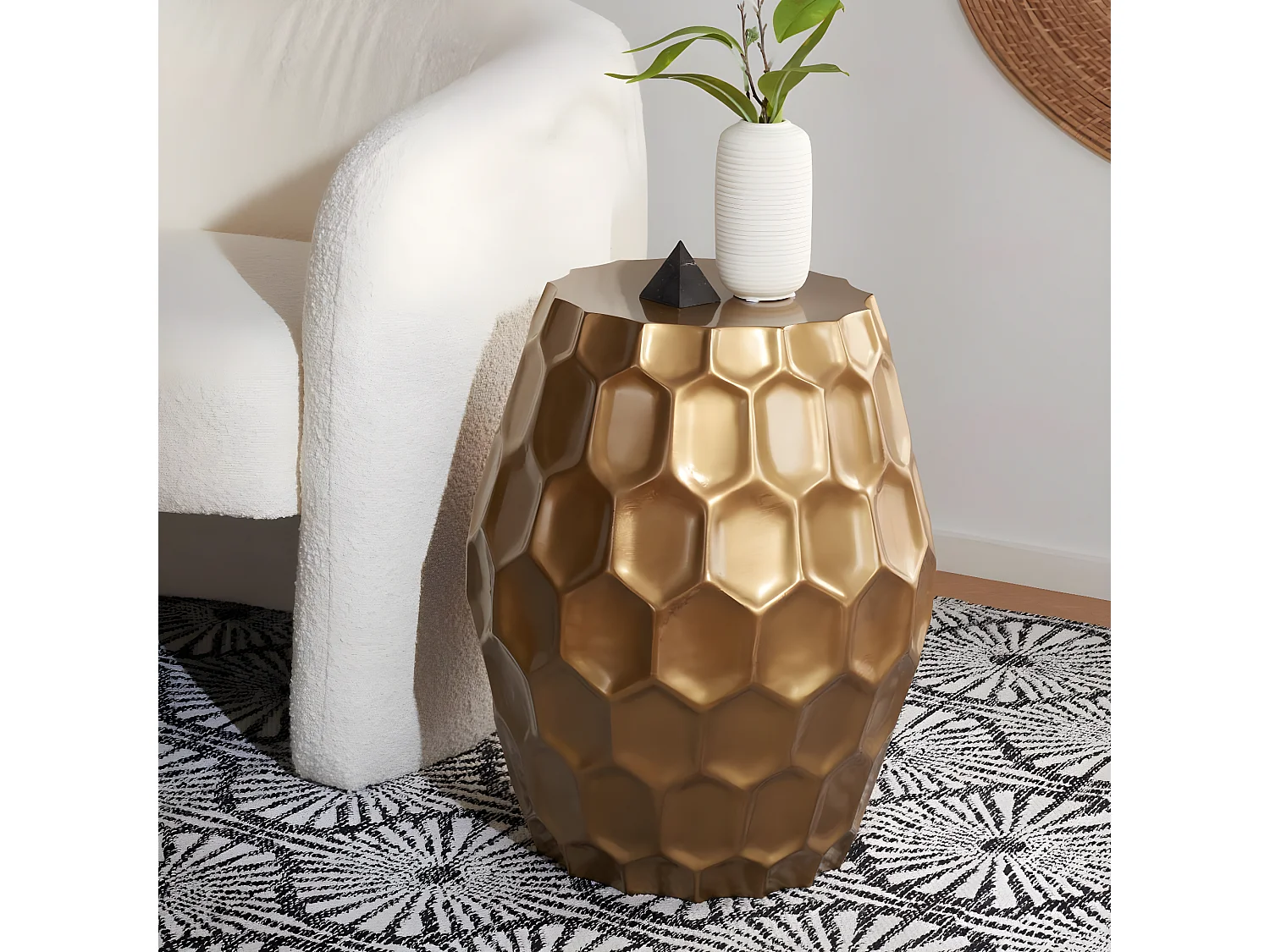 Table d'appoint Laiton antique 43 X 43 X 55.37 cm - Imo