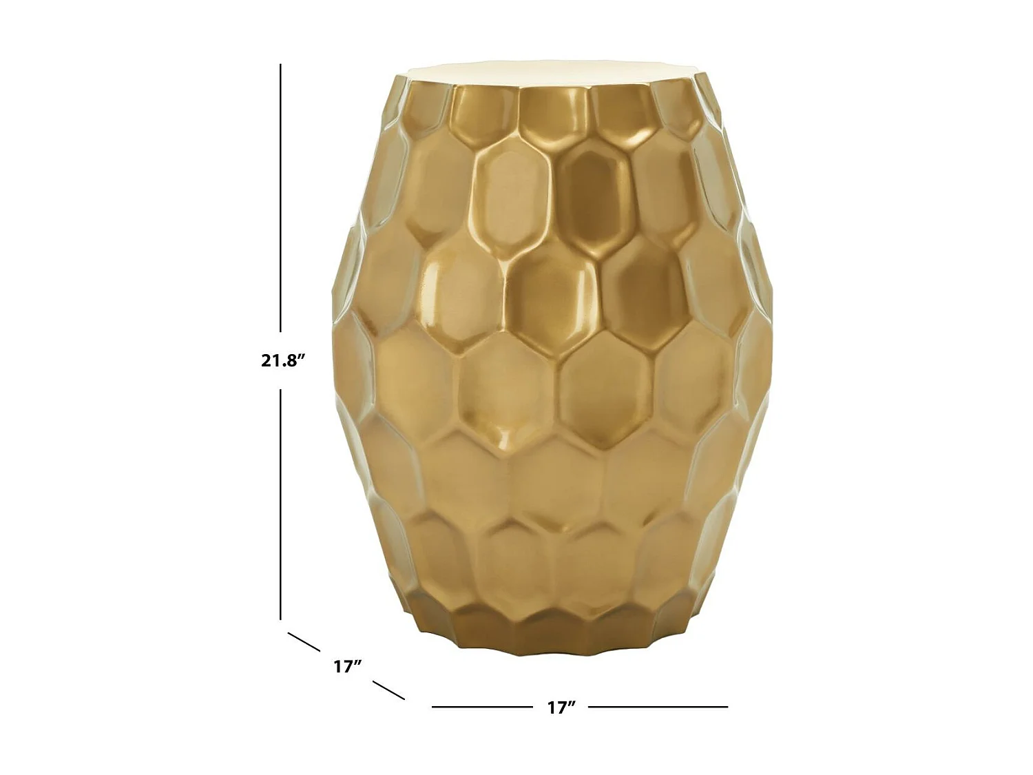 Table d'appoint Laiton antique 43 X 43 X 55.37 cm - Imo