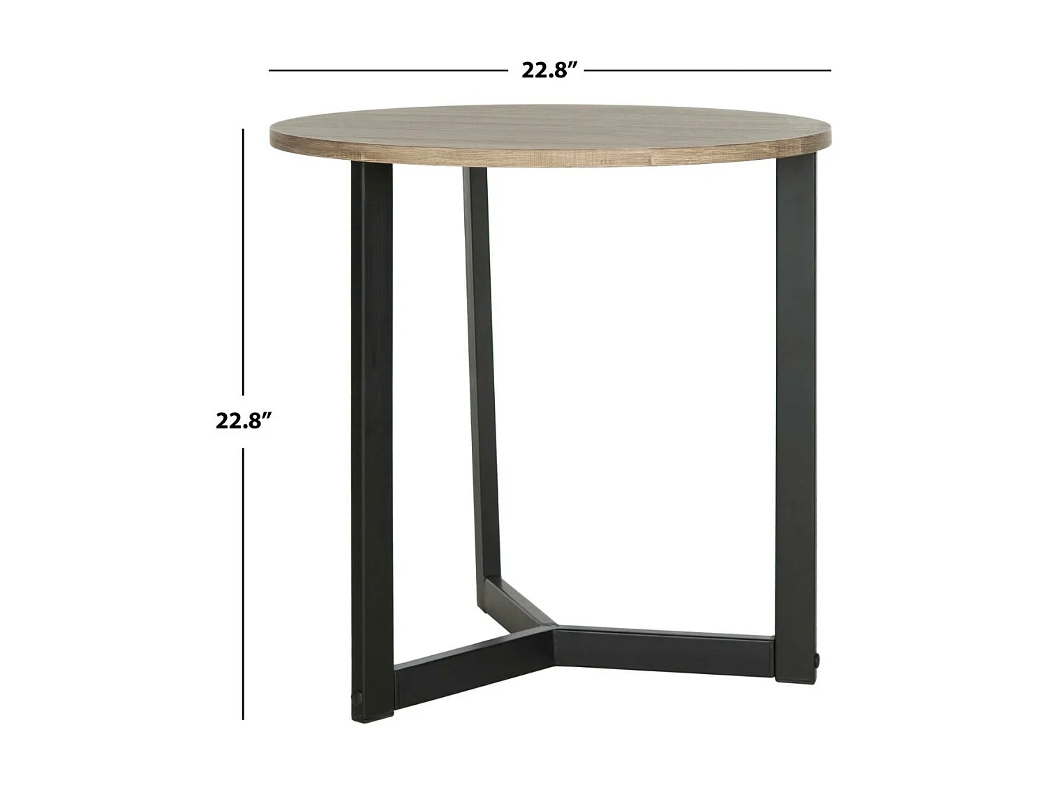 Table d'appoint Chêne & Noir 58 X 58 X 57.91 cm - Genoveva