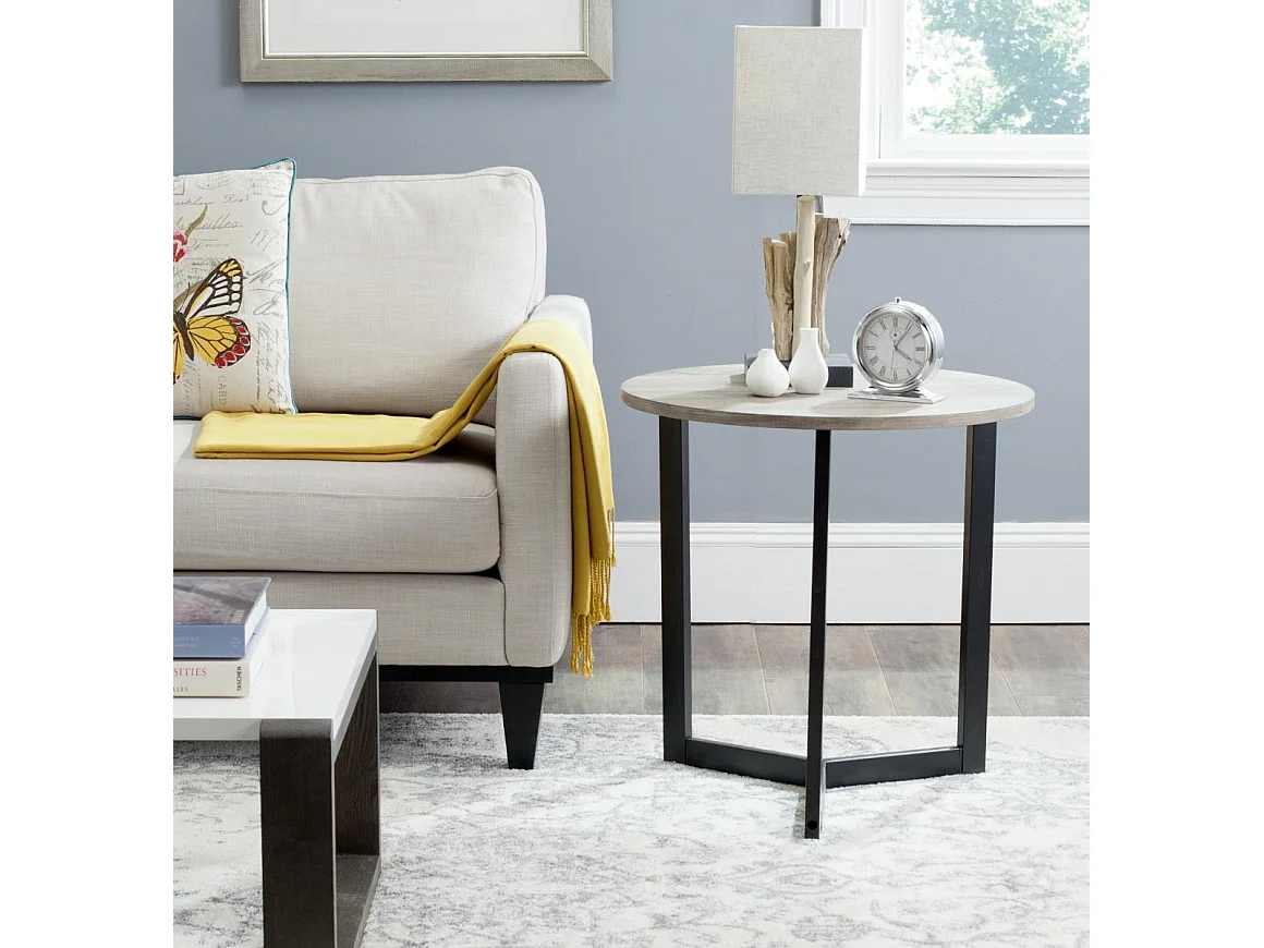 Table d'appoint Chêne & Noir 58 X 58 X 57.91 cm - Genoveva